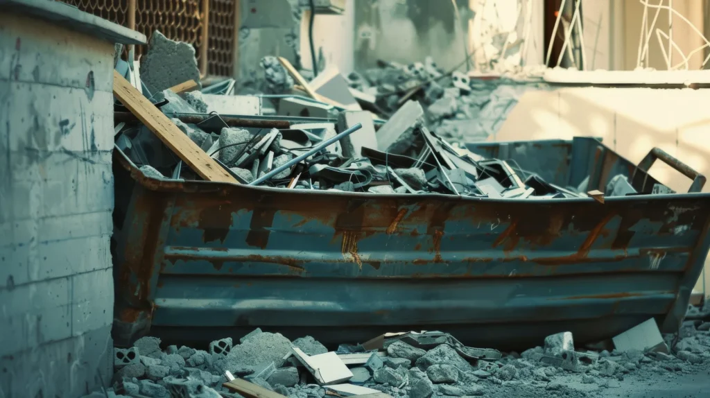 rusty-battered-metal-bin-filled-with-construction-waste-rubble-symbolizes-raw-gritty-aftermath-renovation-work-urban-area